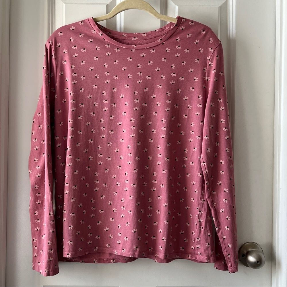 Dip dusty pink floral long sleeve tee